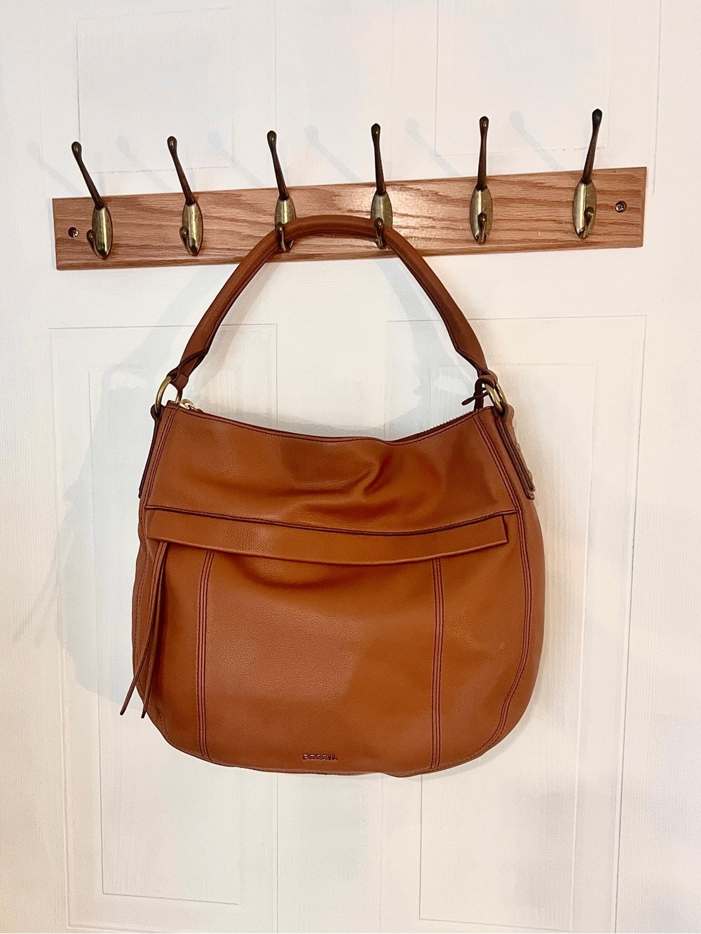 Fossil Cognac Leather Shoulder Hobo - "Molly"- NWOT